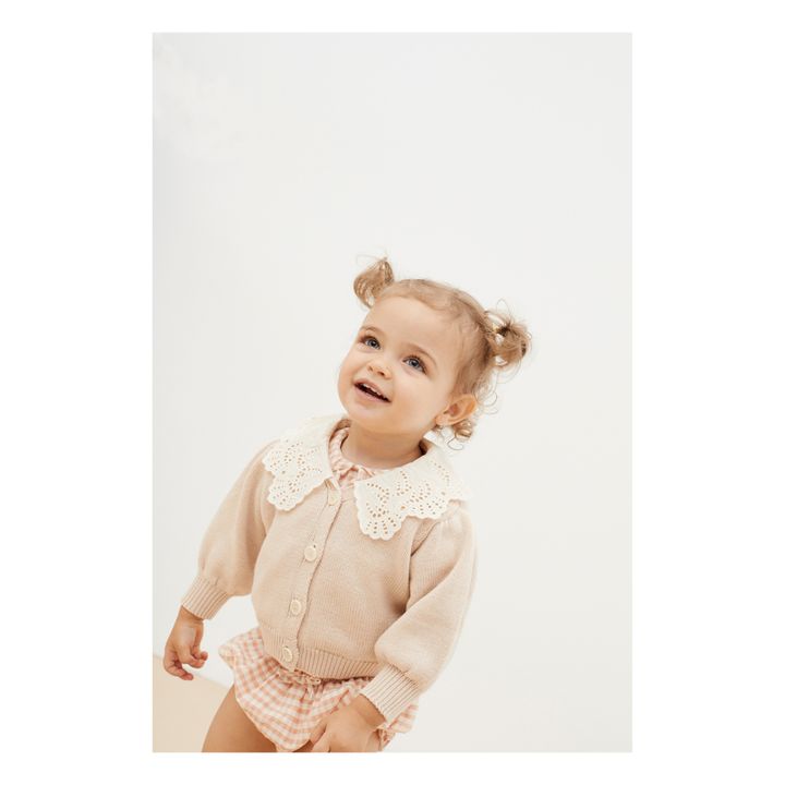 the new society Petra Checked Organic Cotton Bloomer Pale pink