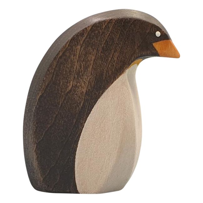 Holzfigur gebeugter Pinguine