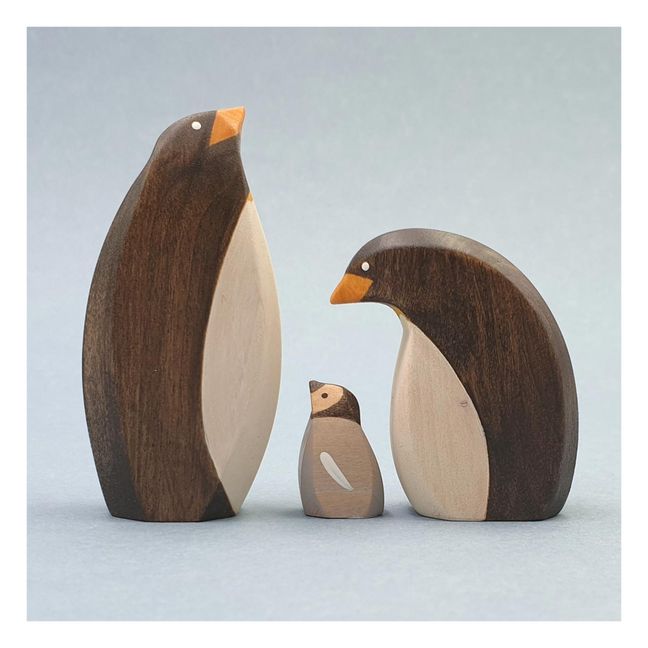Statuetta in legno Pinguino piegato