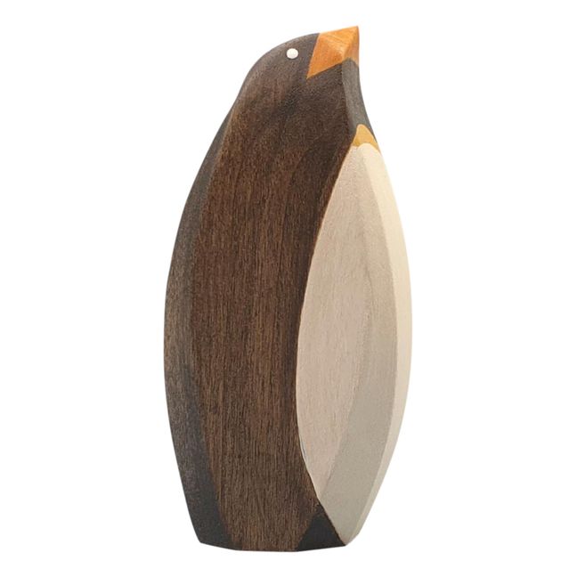 Figurita de madera Pingüino curvado