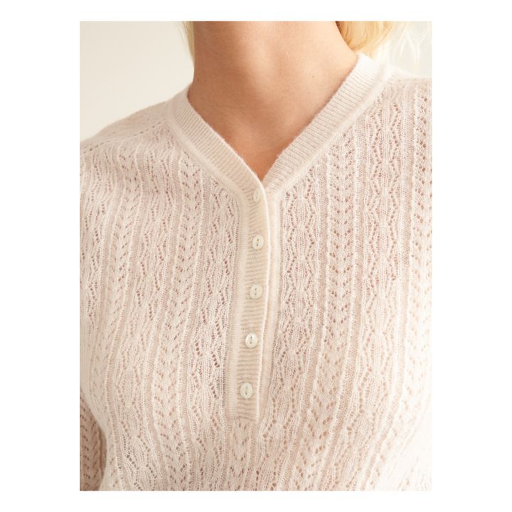 Maglione Rybu in lana merino extra fine - Collezione Donna | Ecru- Immagine del prodotto n°4
