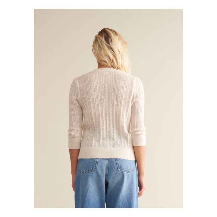 Maglione Rybu in lana merino extra fine - Collezione Donna | Ecru- Immagine del prodotto n°5