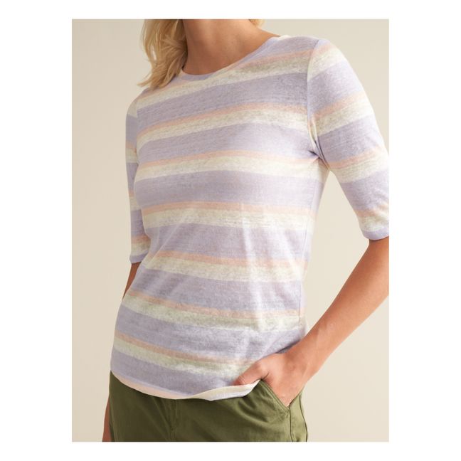 T-shirt in lino a righe Seas - Collezione Donna | Lavanda