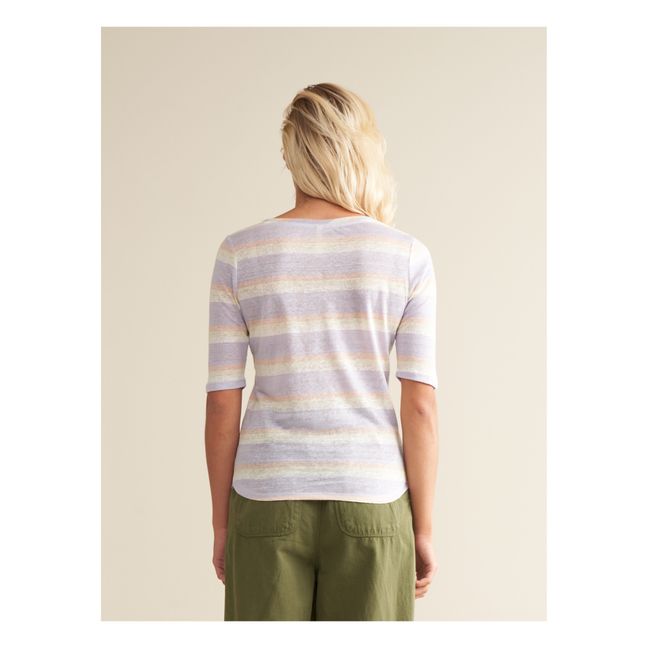 T-shirt Seas Rayures Lin - Collection Femme | Lavender