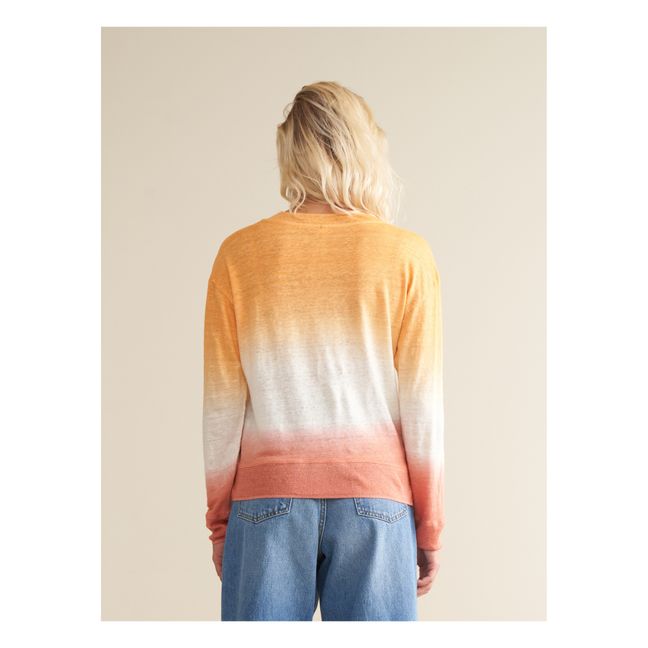 Camiseta de lino Senia Tie & Dye Linen - Colección Mujer | Naranja