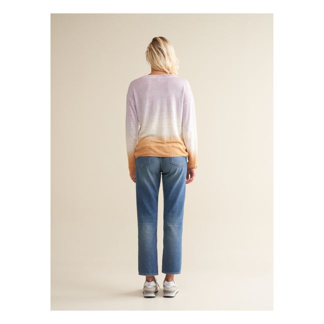 Senia Tie-Dye Linen T-shirt - Women's Collection | Lavender