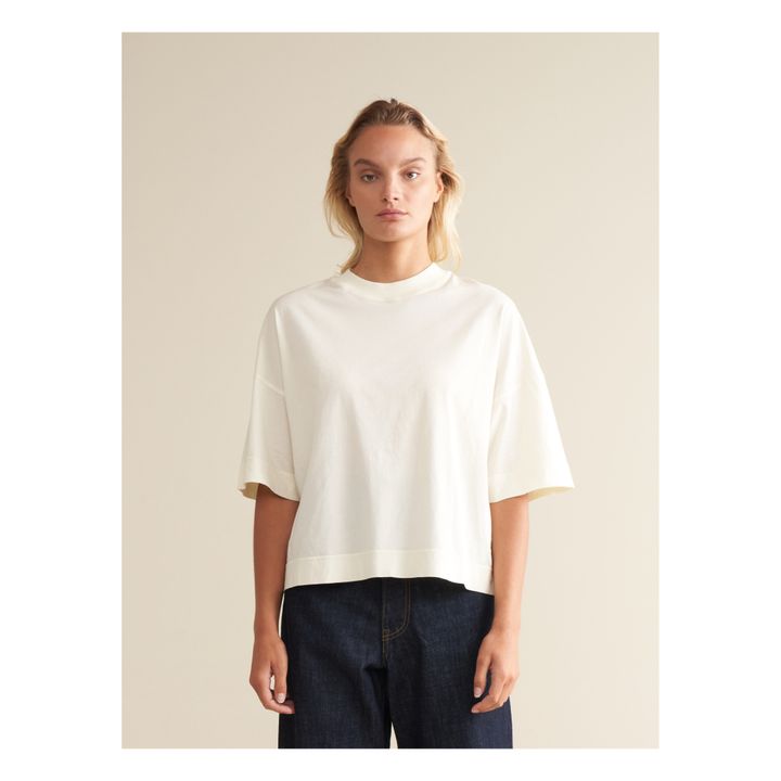 Camiseta de algodón orgánico Vim - Colección Mujer | Tiza- Imagen del producto n°1