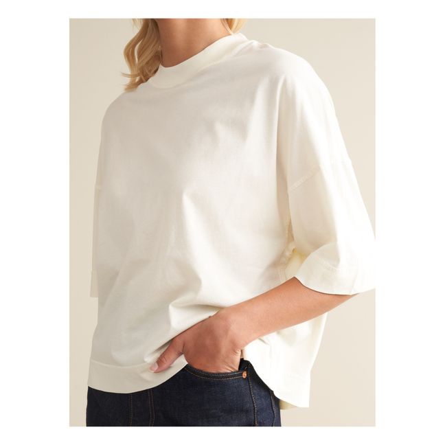 T-Shirt Vim in cotone organico - Collezione Donna | Gesso