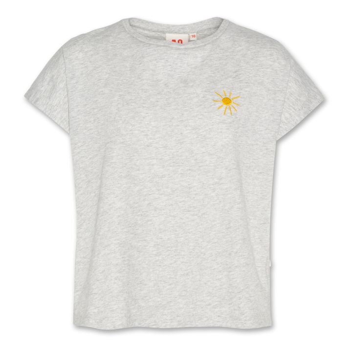 Camiseta de algodón orgánico Bo Sun | Gris Jaspeado- Imagen del producto n°0
