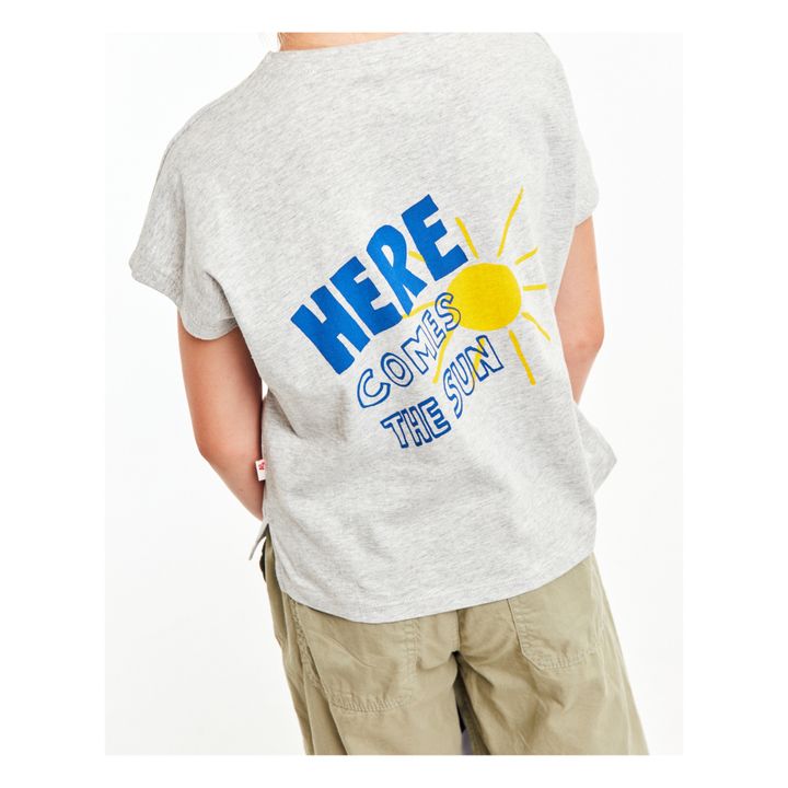 Camiseta de algodón orgánico Bo Sun | Gris Jaspeado- Imagen del producto n°2