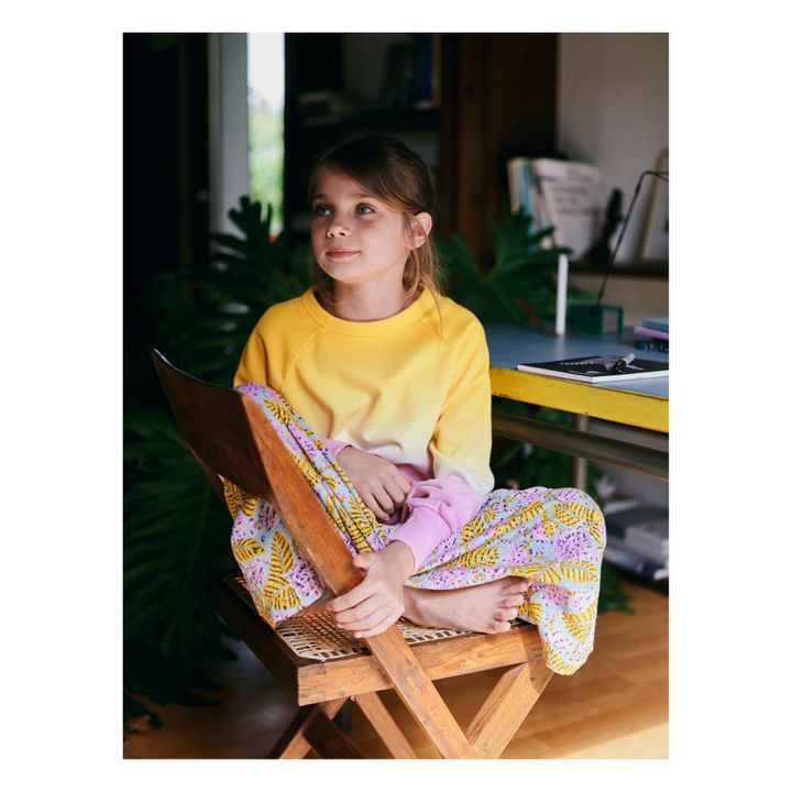 Sweatshirt Aya Tie and Dye Recycelte Baumwolle | Lila- Produktbild Nr. 1