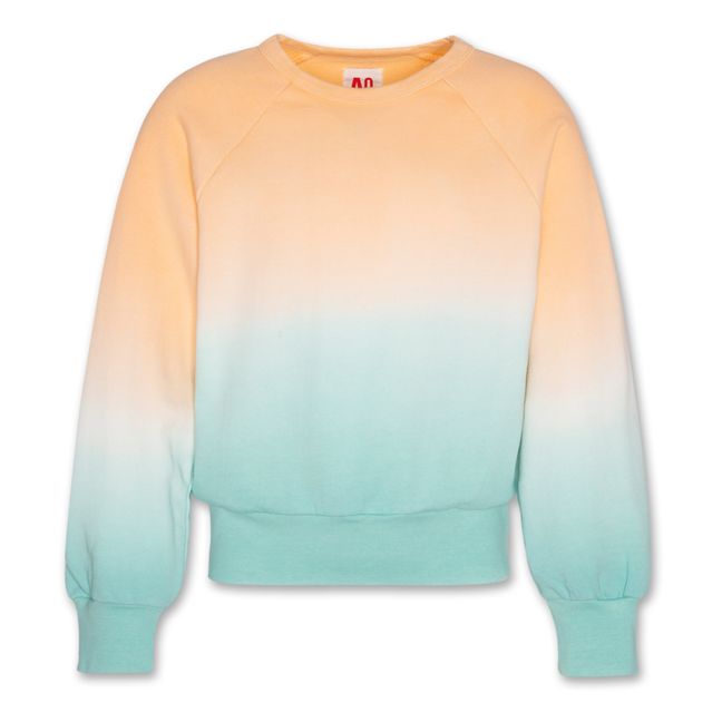 Aya Tie Dye Recycled Cotton Sweater | Verde Acqua