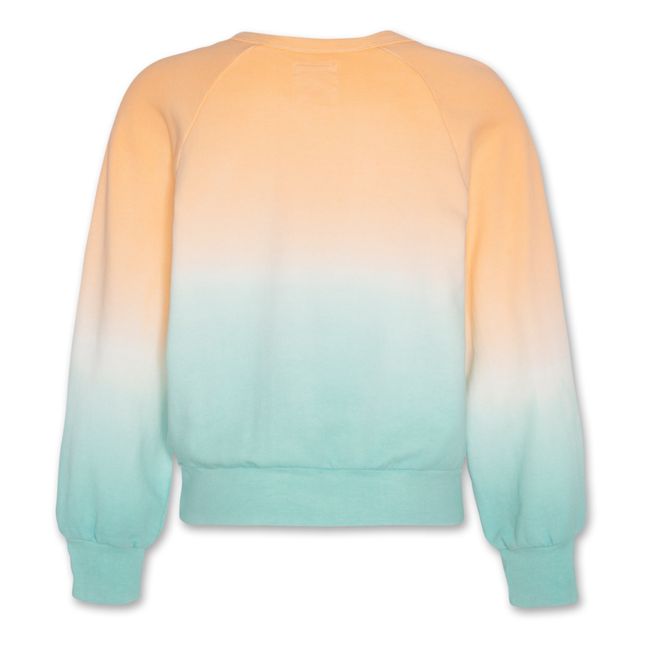 Aya Tie Dye Recycled Cotton Sweater | Verde Acqua