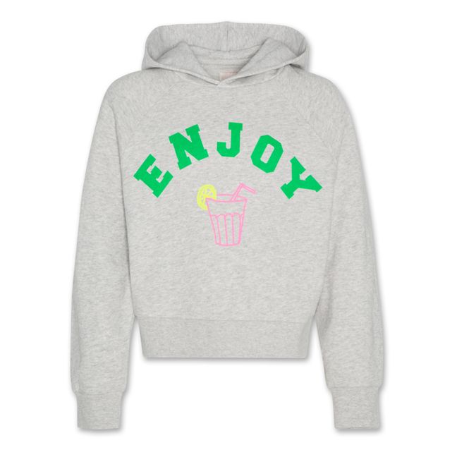 Kapuzen-Sweatshirt Lea Enjoy aus recycelter Baumwolle | Grau Meliert