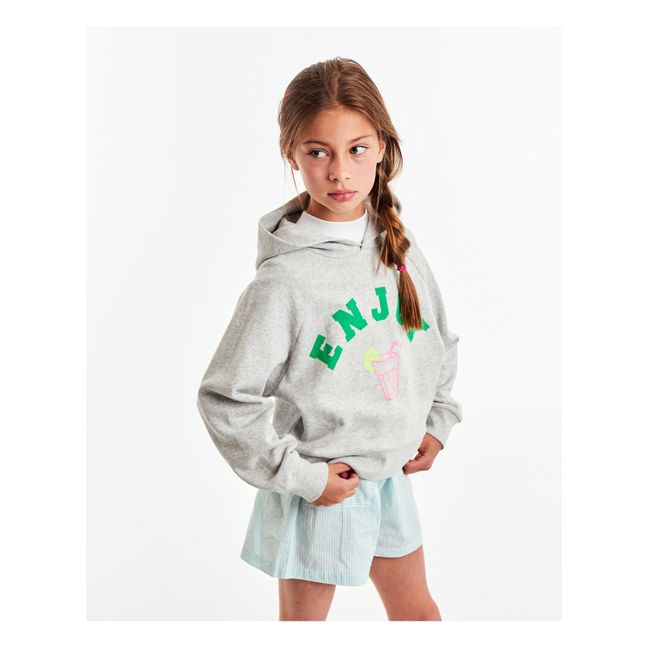 Kapuzen-Sweatshirt Lea Enjoy aus recycelter Baumwolle | Grau Meliert