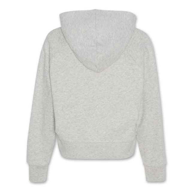 Lea Enjoy Recycled Cotton Hooded Sweatshirt | Grigio chiné