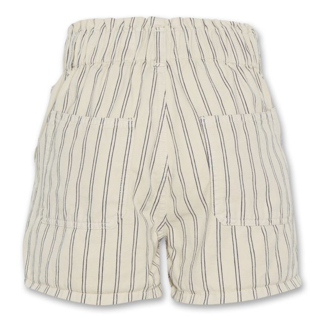 Alba Striped Shorts | Beige