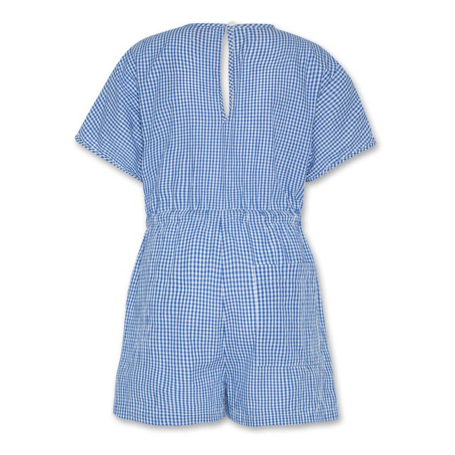 Youri Checked Playsuit | Blue