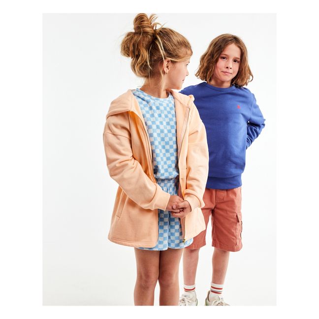 Robe Carreaux Dori | Bleu ciel