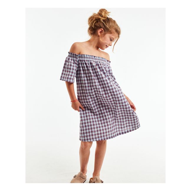 Kariertes Kleid Layla | Rot