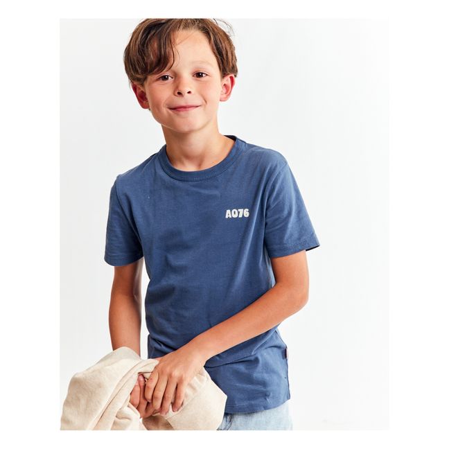 Mat Sunset Recycled Cotton T-Shirt | Blu