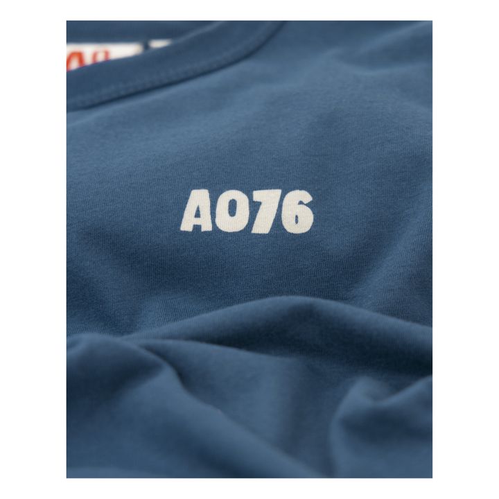 T-Shirt Mat Sunset aus recycelter Baumwolle | Blau- Produktbild Nr. 4