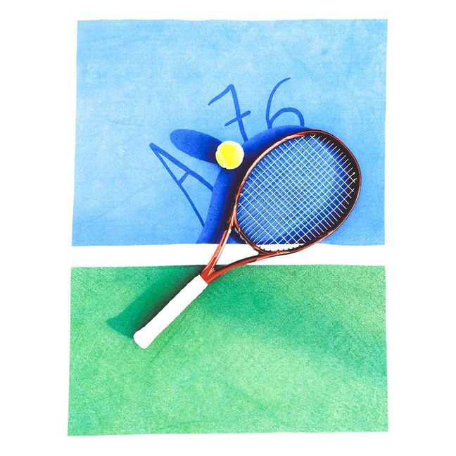 T-shirt Mat Tennis Coton Recyclé | Blanc