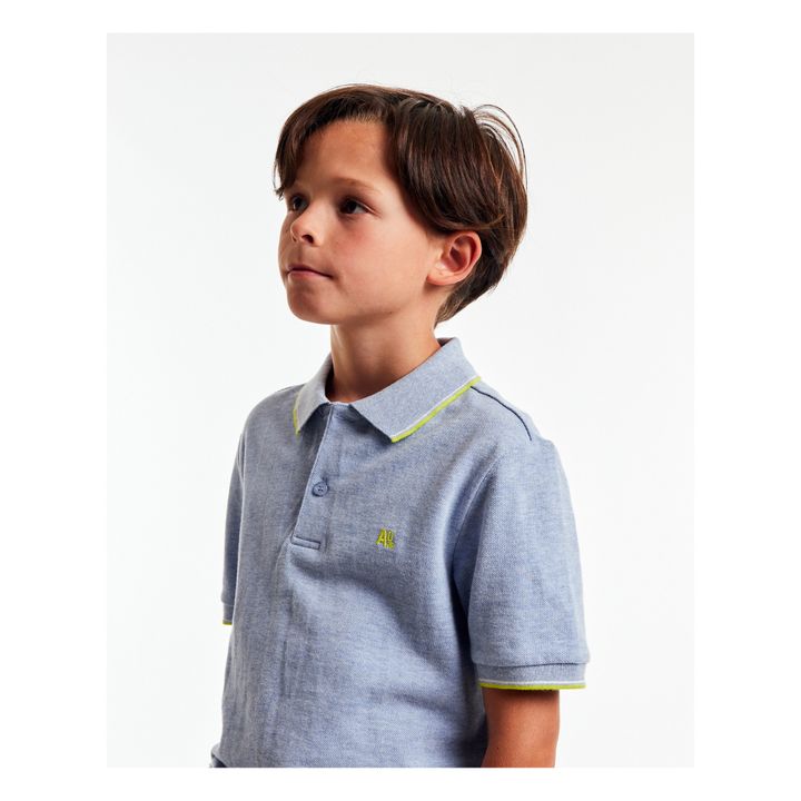 Polohemd Carter AO76 | Blau meliert- Produktbild Nr. 1