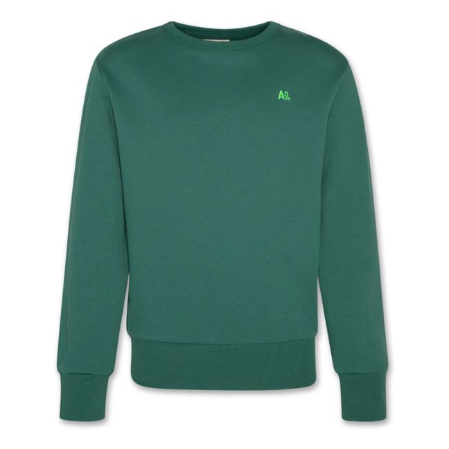 Felpa Tom AO76 in cotone riciclato | Verde