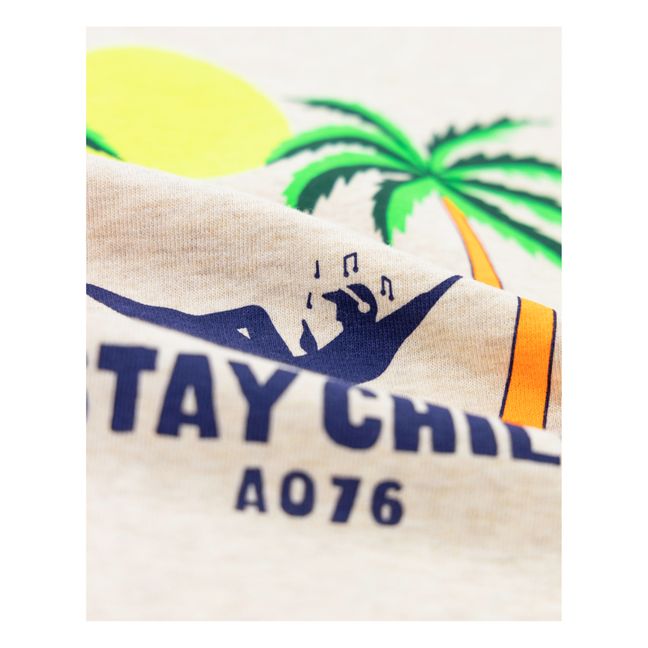 Sweat Tom Stay Chill Coton Recyclé | Grège