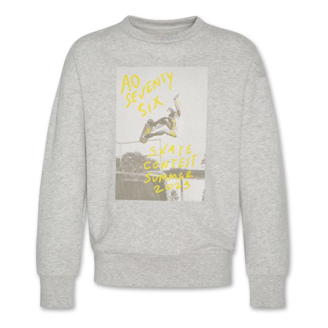 Sweatshirt Zachary Contest recycelte Baumwolle | Grau Meliert