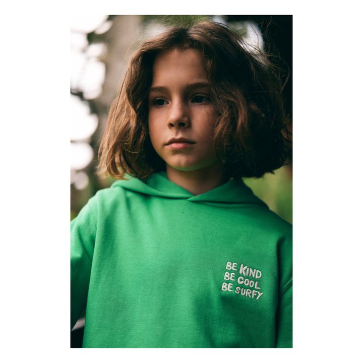 Kapuzenpullover Hudson Be Kind aus recycelter Baumwolle | Grün- Produktbild Nr. 1