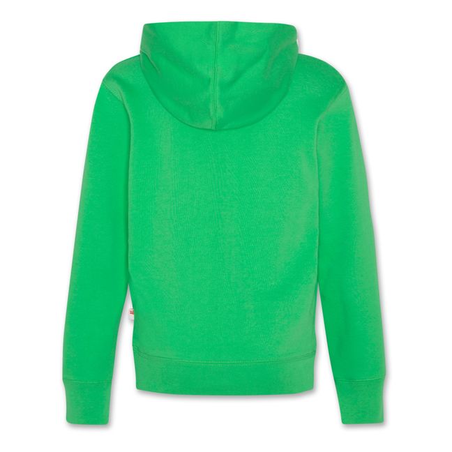 Sudadera con capucha de algodón reciclado Hudson Be Kind | Verde