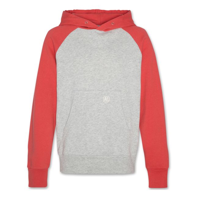 Clyde Contrast Recycled Cotton Hoodie | Heather grey