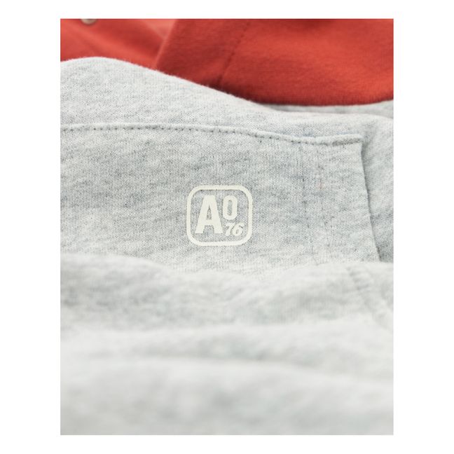 Kapuzensweatshirt Clyde Contrast aus recycelter Baumwolle | Grau Meliert