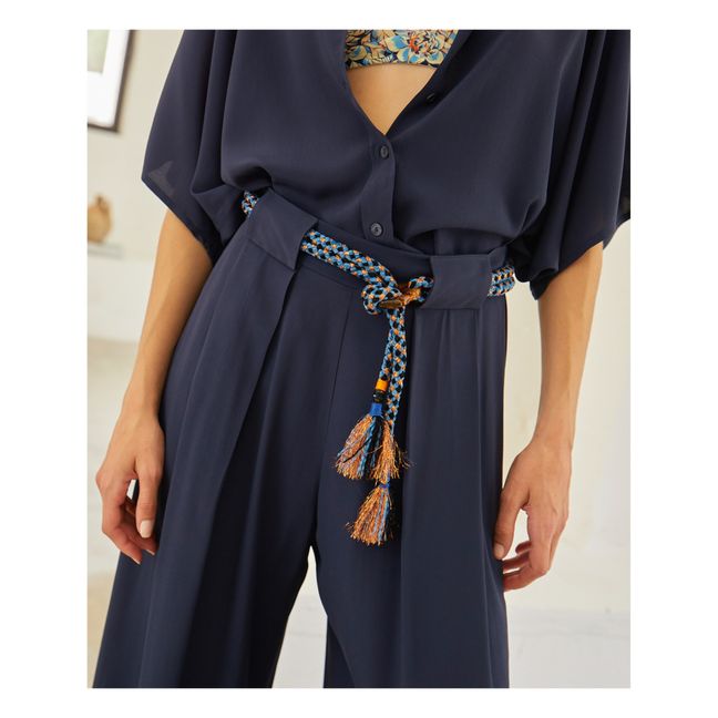 Aspen Silk Pants | Blu notte