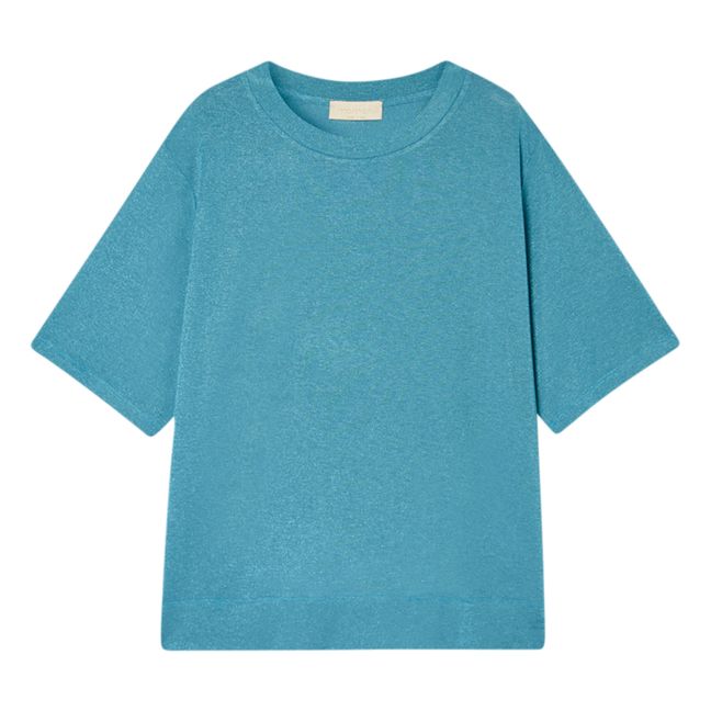 T-shirt Iora Métallisé | Turquoise