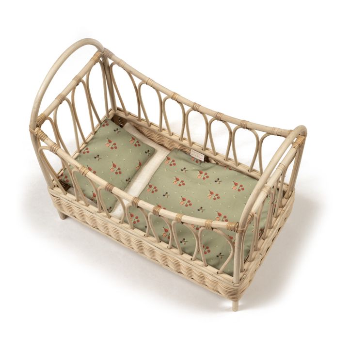 Numero 74 - Couffin, matelas et parure pour poupée - Sage Green S049