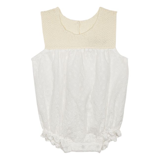 Antonella Organic Cotton Romper | Bianco