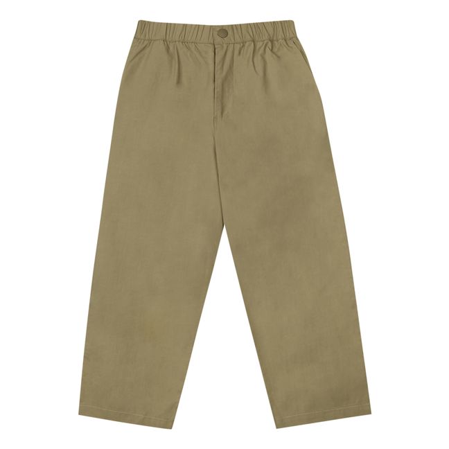 Pantalones de algodón orgánico Romeo | Verde Kaki