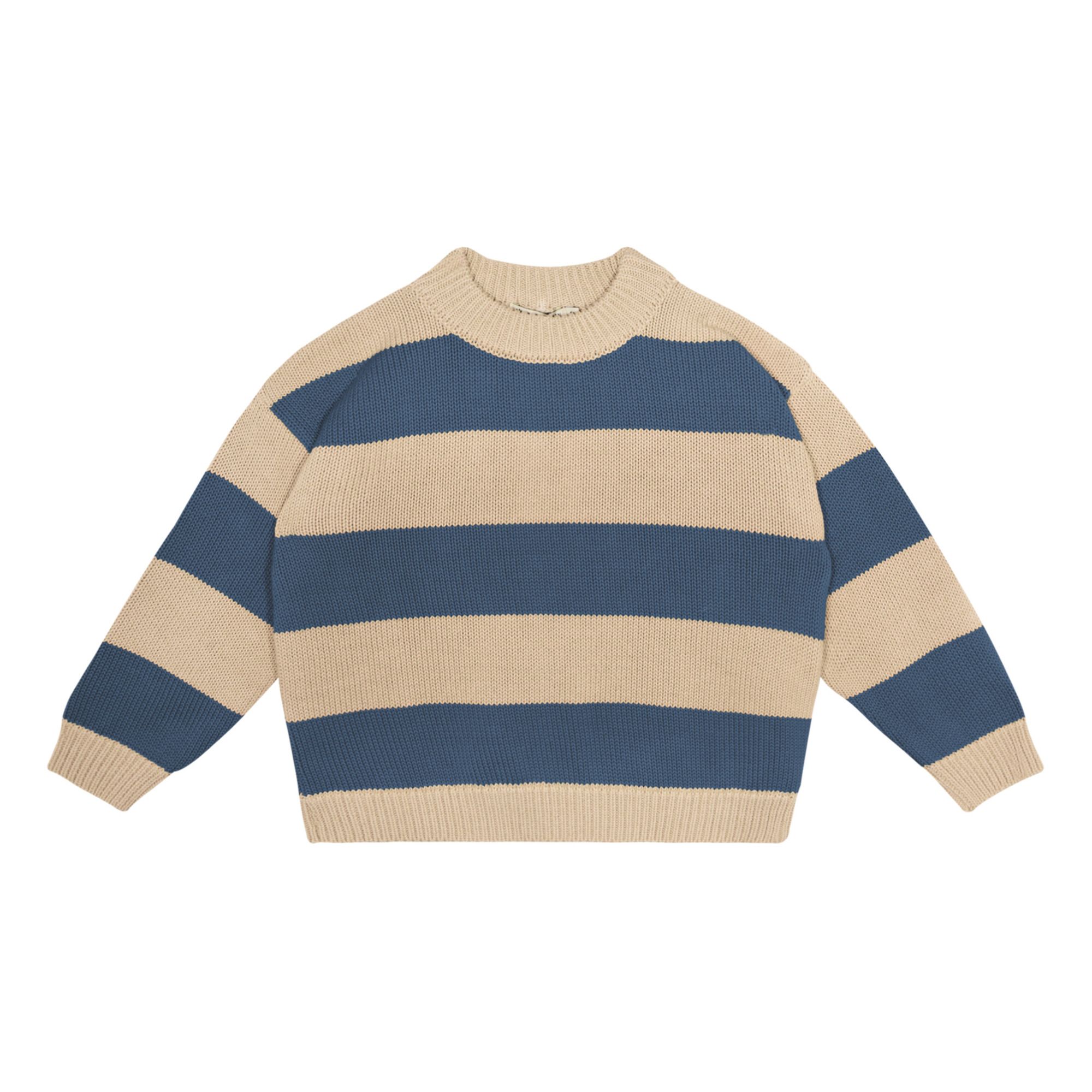 Emanuelle Striped Organic Cotton Jumper | Azul- Imagen del producto n°0