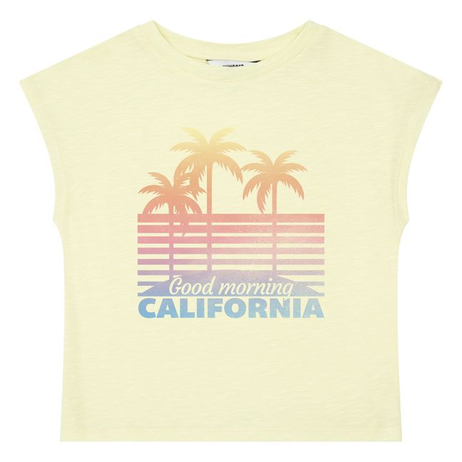 T-Shirt Morning California Coton Bio | Jaune citron