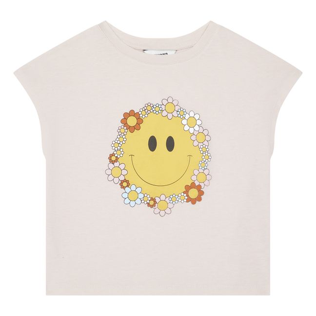 T-Shirt FlowerSmile Coton Bio | Rose pâle