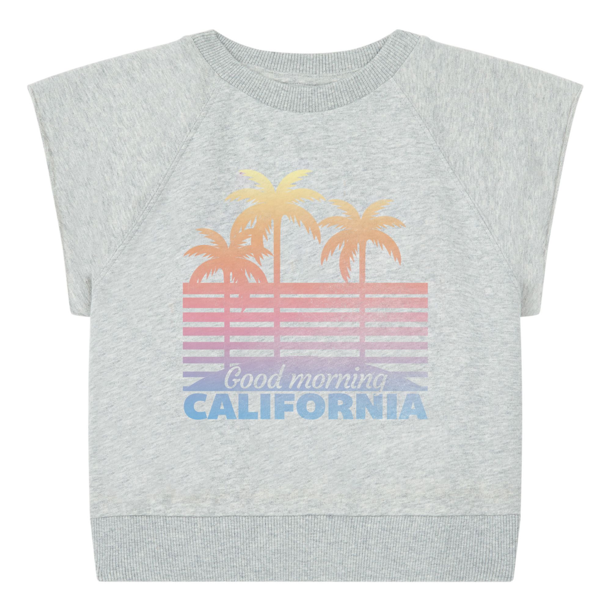 Hundred Pieces - Organic Cotton California Short Sleeve Sweatshirt -  Heather grey