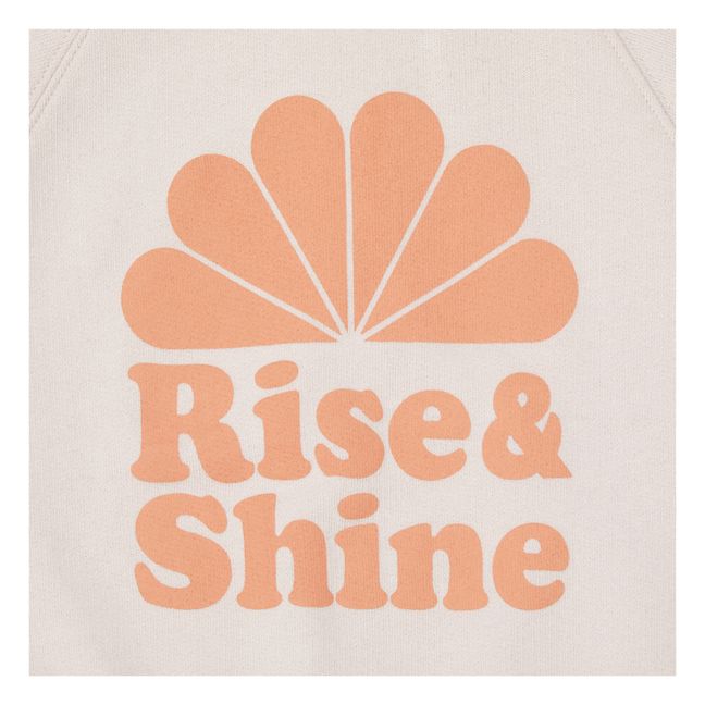 Organic Cotton Rise & Shine Short Sleeve Sweatshirt  | Pale pink