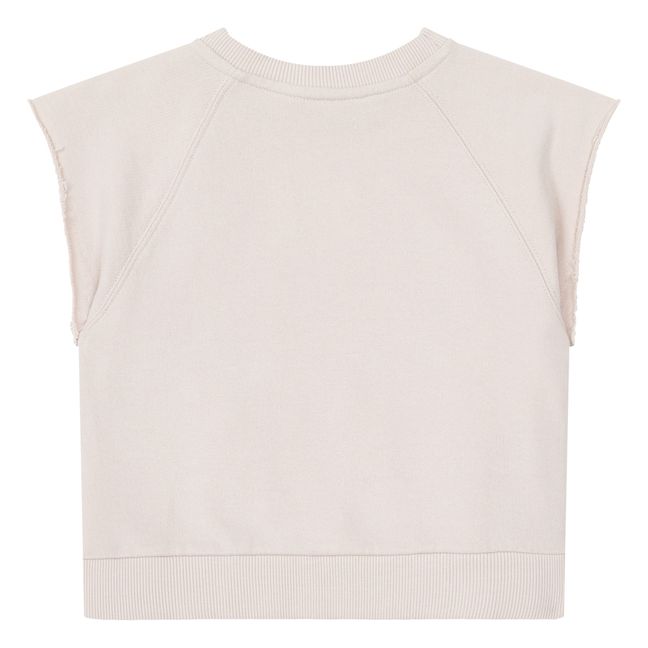 Organic Cotton Rise & Shine Short Sleeve Sweatshirt  | Pale pink