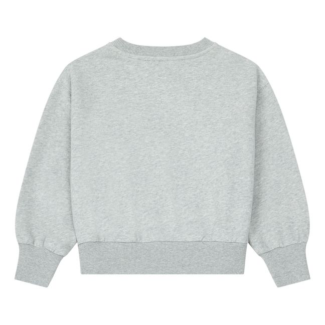Organic Cotton FlowerSmile Sweatshirt  | Heather grey