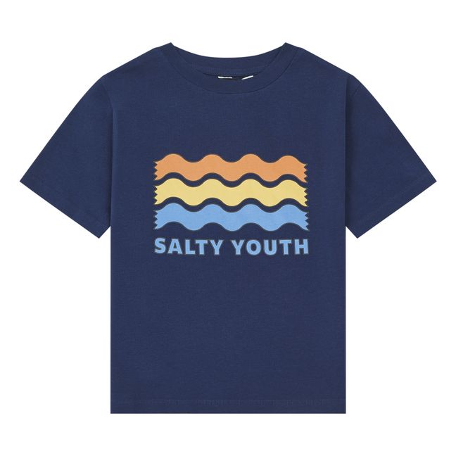 Organic Cotton Salty Youth T-Shirt  | Blu marino