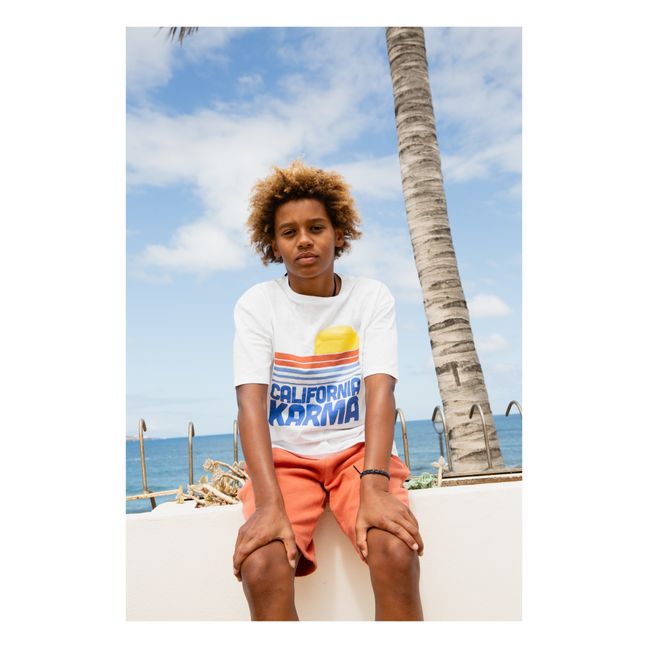 T-Shirt California Karma Coton Bio | Blanc cassé