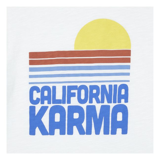T-Shirt California Karma Coton Bio | Blanc cassé